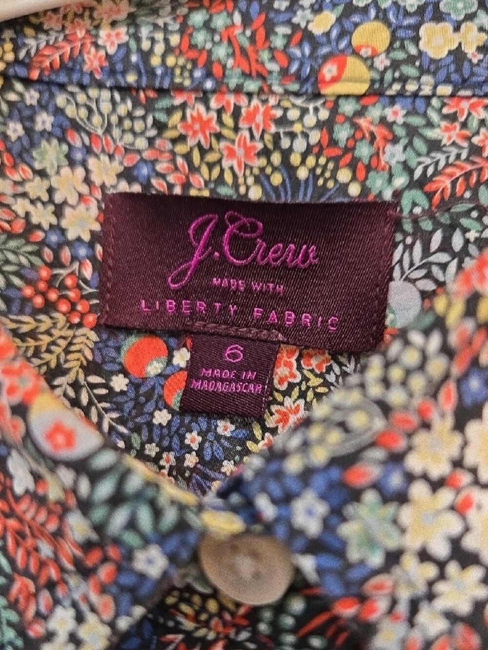 J. Crew Liberty Of London Floral Multicolored Button-Down Shirt - Picture 2 of 6